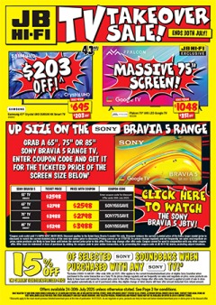 TV Takeover Sale