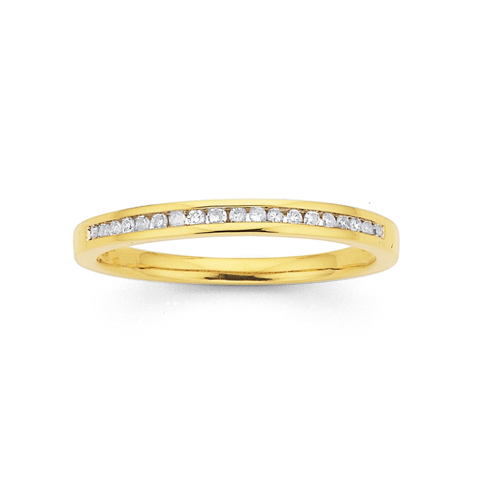 9ct, Diamond Ring TDW=.10ct