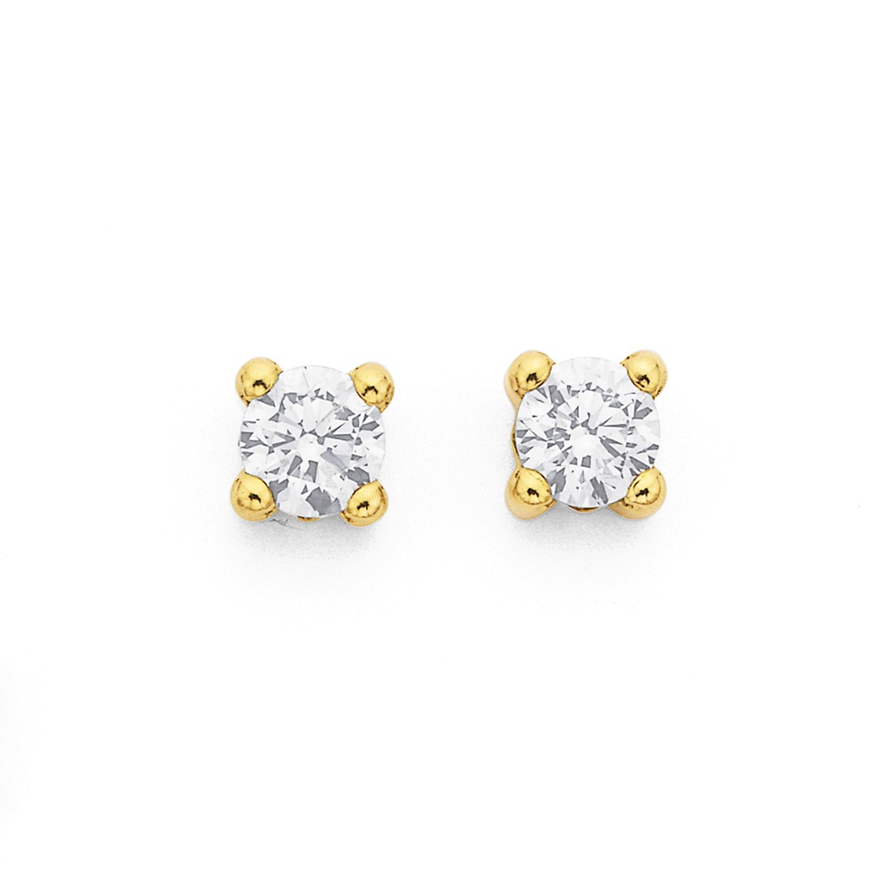 9ct Cubic Zirconia Studs