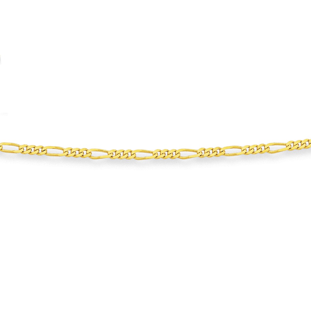 9ct 45cm Solid Figaro 3+1 Chain