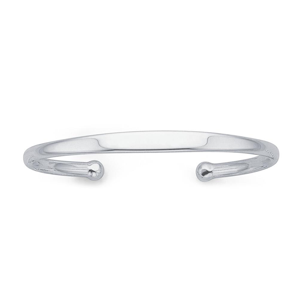 Sterling Silver Plain Cuff Bangle