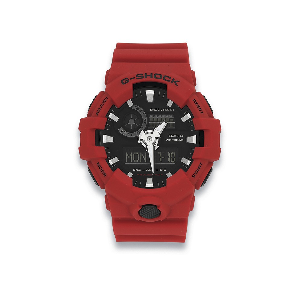 G-Shock Red Analogue/Digital 200m WR Watch GA700-4A
