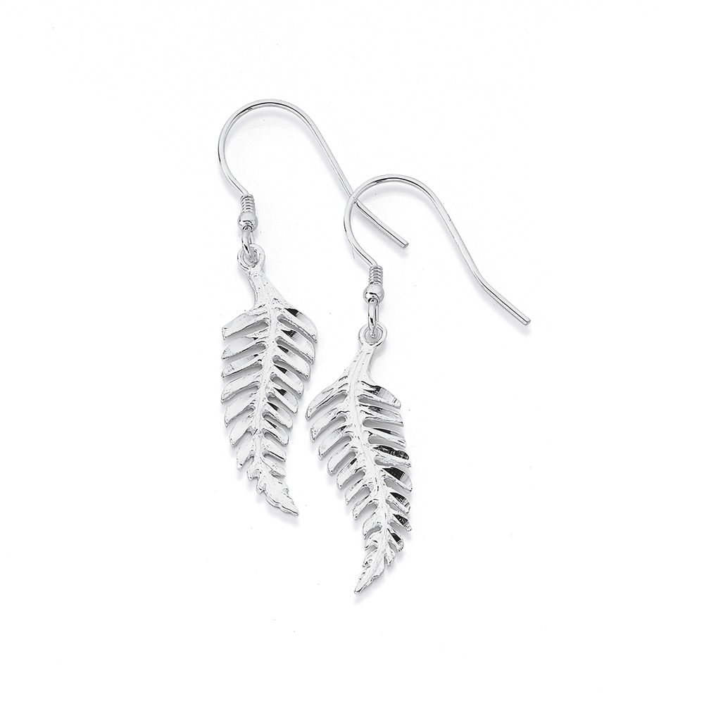 Sterling Silver Fern Earrings