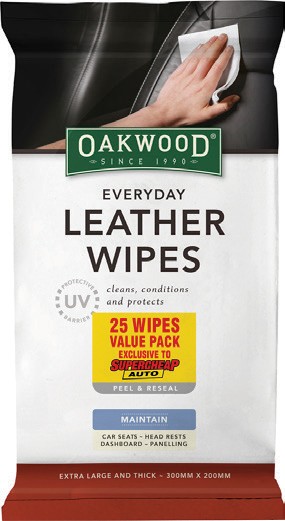 Oakwood 25 Pack Everyday Leather Wipes