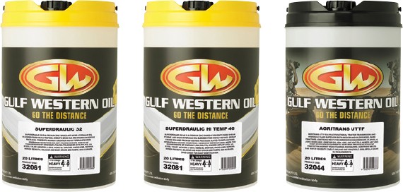 Selected Gulf Western 20L Hydraulic Fluids & Gear & AT Fluids^