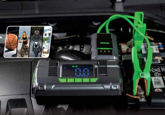 Caross 12V 2000A T14 Jump Starter with Air Compressor^