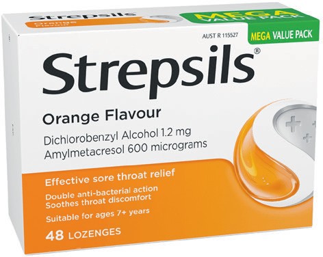 Strepsils Orange 48 Lozenges