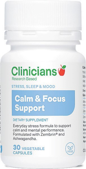 Clinicians Calm & Focus Support 30 Capsules