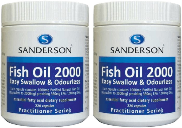 Sanderson Fish Oil 2000 220 Capsules