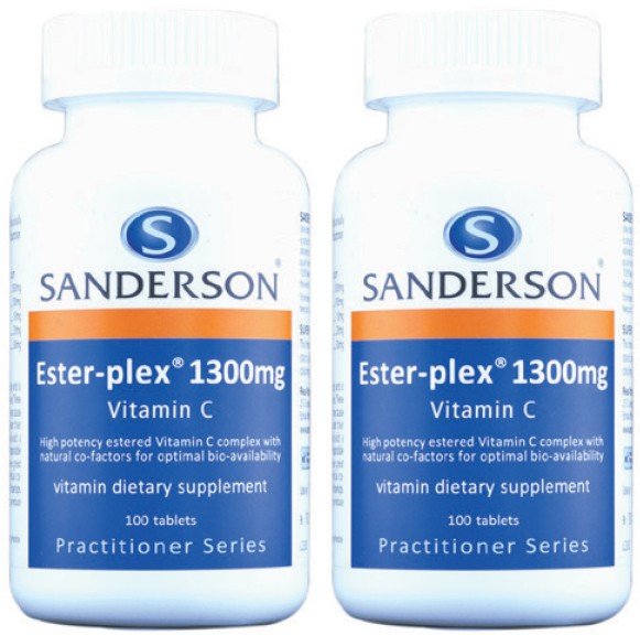 Sanderson Ester-Plex 1300mg Vitamin C 100 Tablets