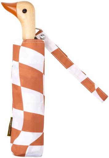 Original Duckhead Compact Umbrella, Peanut Butter Checkers
