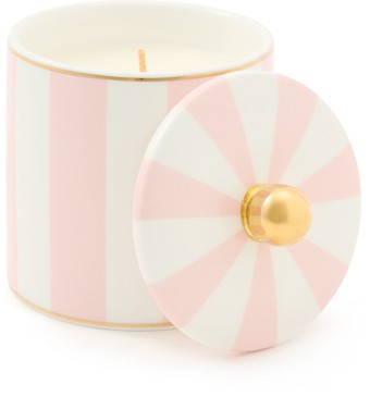 Cristina Re Blush Stripe Candle, 300g, Strawberry Champagne