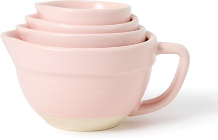 Stevens Blush Ceramic Measuring Cups, 4 Piece