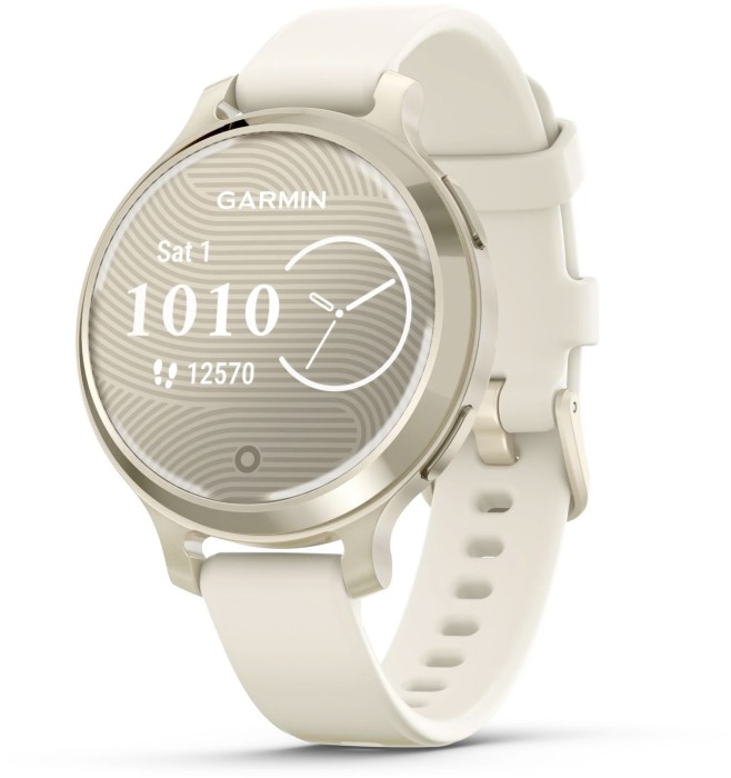 Garmin Lily 2 Active - Cream Gold with Bone Silicone Band