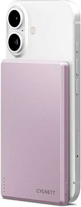 Cygnett MagSlim Magnetic Wireless 5K Power Bank - Pink