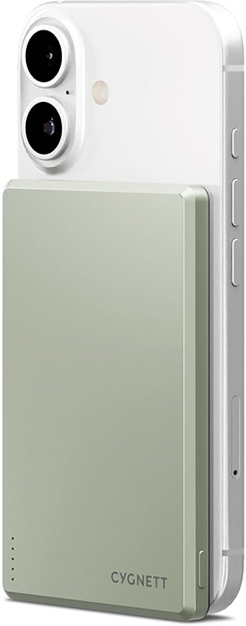Cygnett MagSlim Magnetic Wireless 5K Power Bank - Green