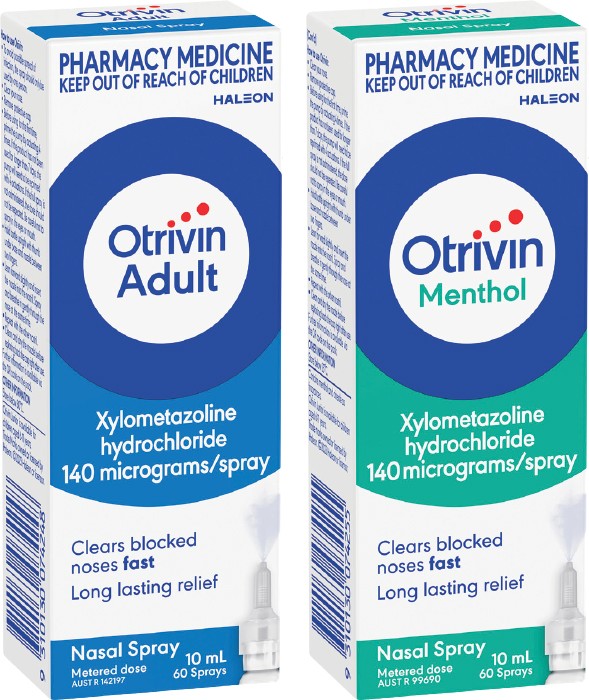 Otrivin Adult or Otrivin Menthol 10ml