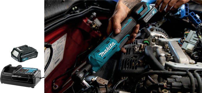 Makita 12V 3/8”-1/4” Ratchet Wrench Skin, Battery & Charger