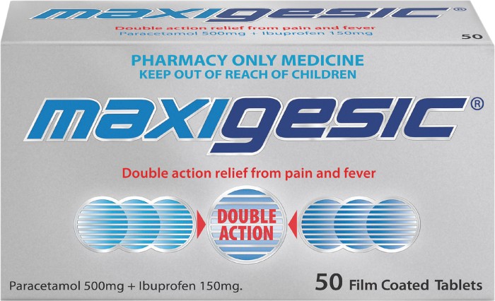 Maxigesic Double Action Tablets 50s