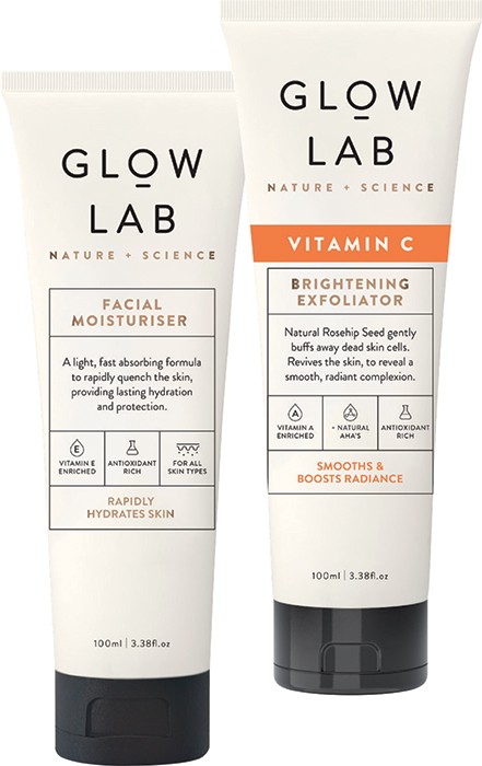 Glow Lab Facial Moisturiser or Exfoliator 85-140ml