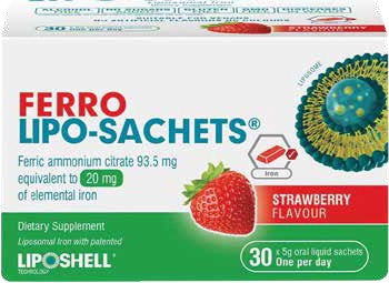 LipoSachets Ferro Strawberry Flavour 30 Sachets