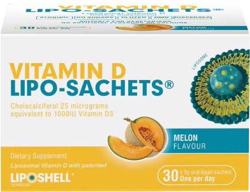 LipoSachets Vitamin D Melon Flavour 30 Sachets