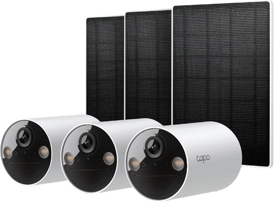 Tapo C410 Solar-Powered Security Camera Kit 3 Pack