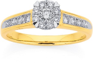 9ct Heart Claw Diamond Ring