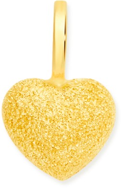 9ct Reversible Puff Heart Charm