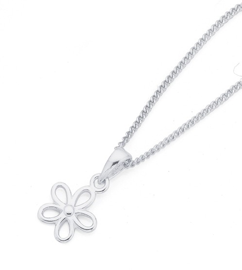 Sterling Silver Flower Pendant