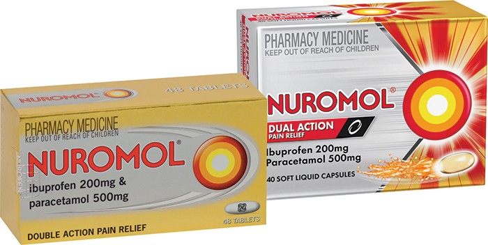 Nuromol Tablets 48s or Nuromol Liquid Capsules 40s