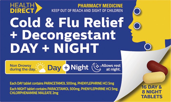 Health Direct Cold & Flu Relief Day & Night Tablets 24s