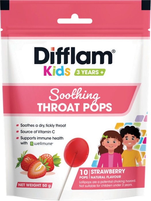 Difflam Kids Soothing Throat Pops 10s
