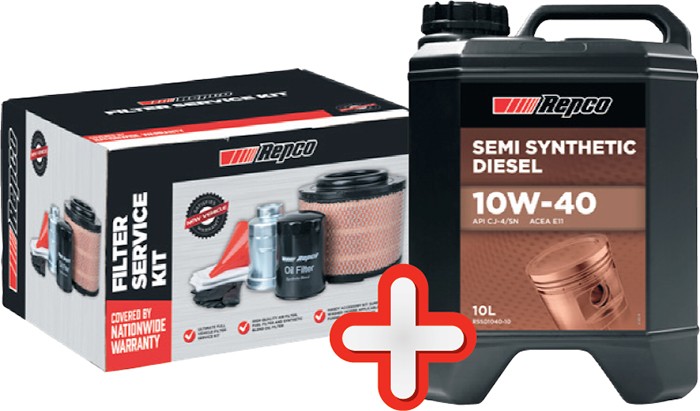 Purchase any Repco Engine Oil and Repco Filter Service Kit as a Combo and Save 10%