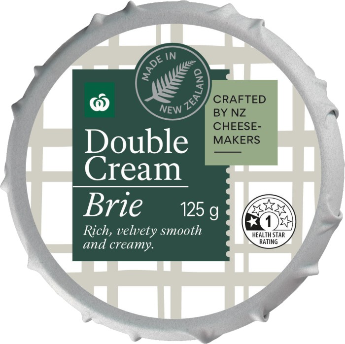 NEW Woolworths Double Cream Brie* 125g