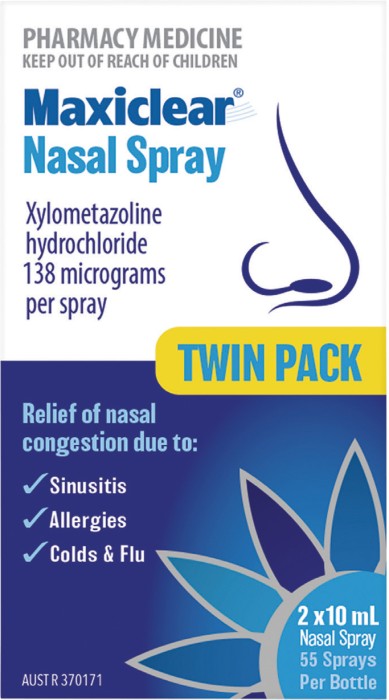 Maxiclear Nasal Spray Twin Pack 2x10ml