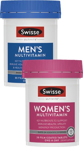 Swisse Women’s or Men’s Multivitamins 30s
