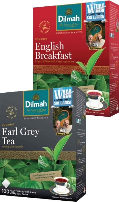 Dilmah English Breakfast or Earl Grey 100s