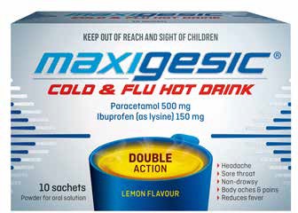 Maxigesic Cold & Flu Lemon Hot Drink 10 Sachets