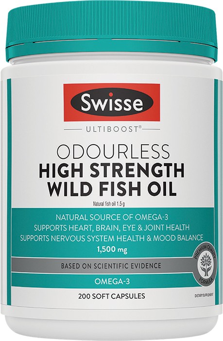 Swisse Ultiboost Odourless High Strength Wild Fish Oil 1500mg 200s