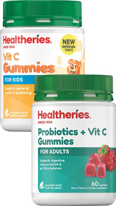 Healtheries Vitamin C Gummies 90s or High Strength Gummies 60s