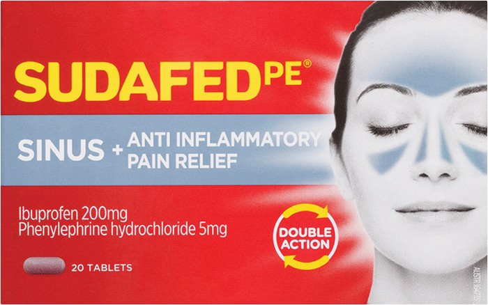 Sudafed PE Sinus & Anti- Inflammatory 20s