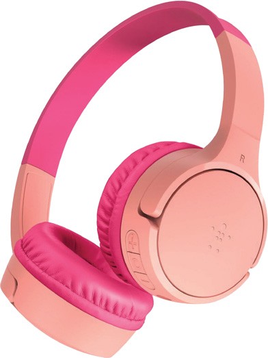 Belkin SoundForm Mini 2 Wireless On-Ear Kids Headphones - Pink