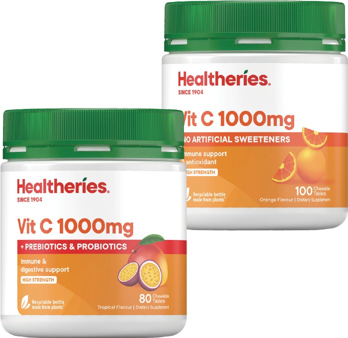 Healtheries Vitamin C 1000mg* 80/100s