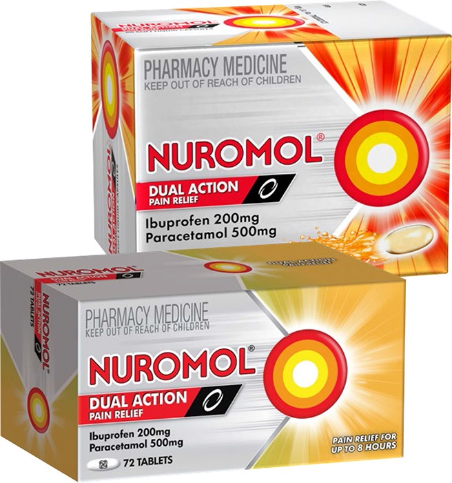 Nuromol Tablets 72s or Nuromol Liquid Capsules 60s
