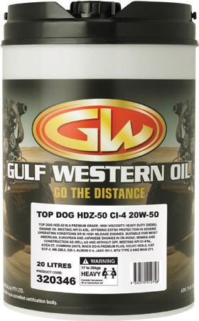 Gulf Western TOP DOG HDZ 20W-50 ENGINE OIL^