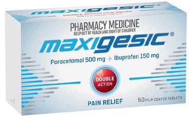 Maxigesic Double Action Pain Relief 50 Tablets