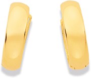9ct 10mm Half Round Polished Huggie Earrings
