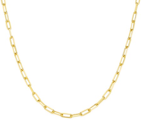9ct 45cm Solid Paperclip Chain