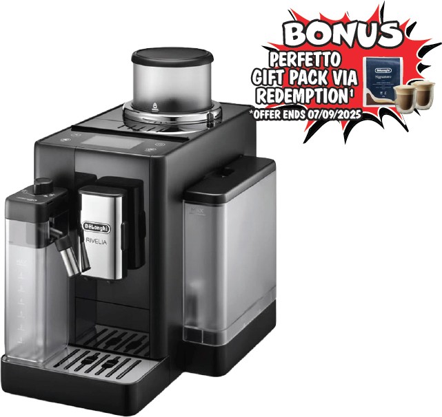 De’Longhi Rivelia Fully Automatic Coffee Machine (Onyx Black)